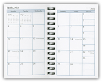 3x5 spiralbound monthly pages